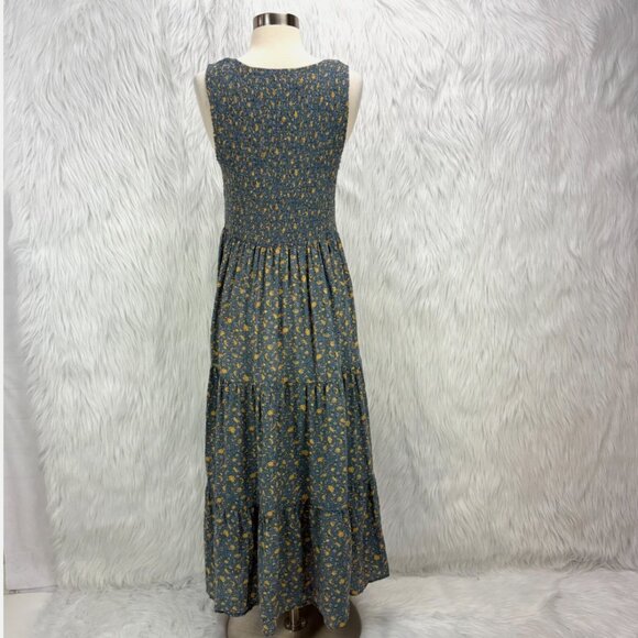 Natural Life Emmie Smocked Maxi Dress Tiered Floral Cottagecore Coastal Cowgirl - Picture 9 of 16